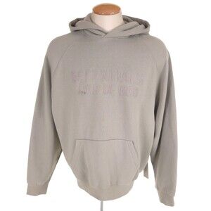 Fear Of God Essentials Cotton-Blend Hoodie Size M Mens Smoke Sweatshirt